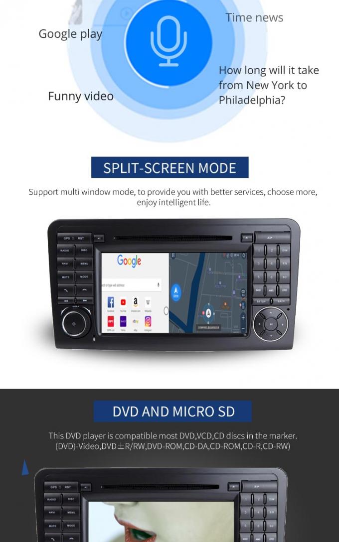 Lecteur DVD AUX. de navigation de benz de Mercedes de port USB de caméra d'arrière de GPS avec l'autoradio