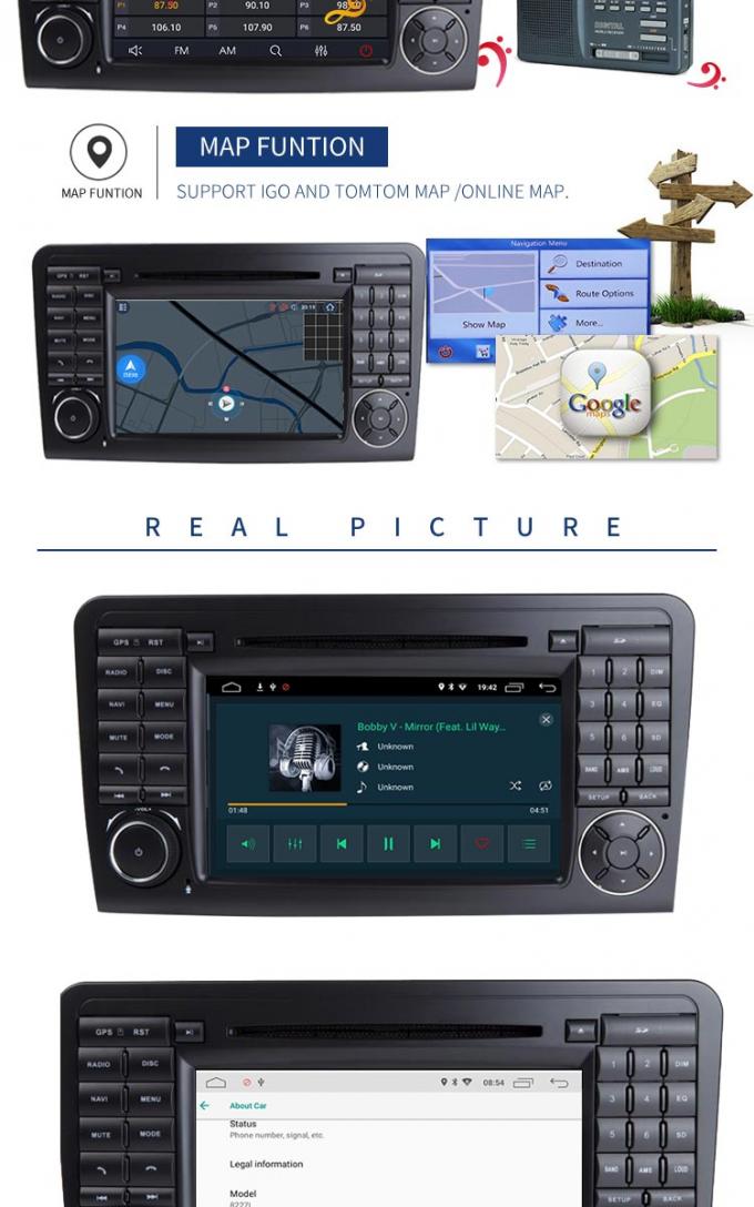 Lecteur DVD AUX. de navigation de benz de Mercedes de port USB de caméra d'arrière de GPS avec l'autoradio