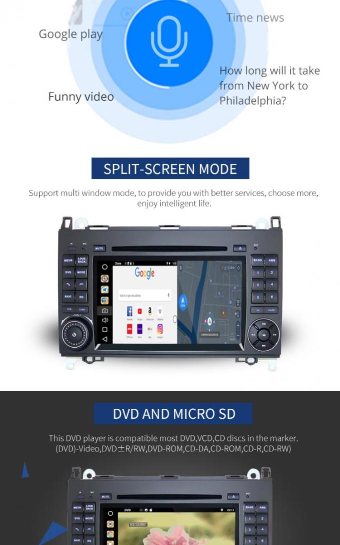 Navigation de GPS de lecteur DVD de benz de Mercedes d'écran tactile de 7 pouces pour le benz W169