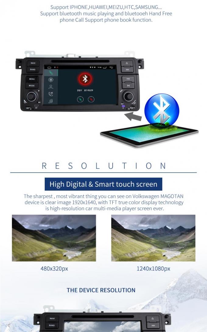 Lecteur DVD stéréo audio de BMW GPS de voiture Android 8,1 avec la radio de MP3 MP5 AM FM