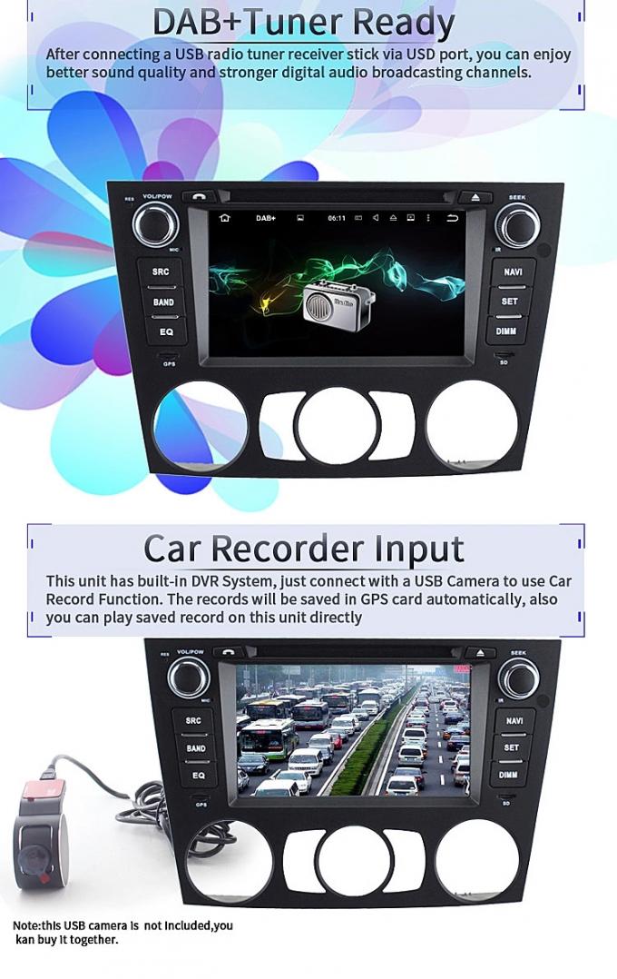 BMW de Mirrorlink Android dans le lecteur DVD de voiture, lecteur DVD de BMW d'écran de Capasitive