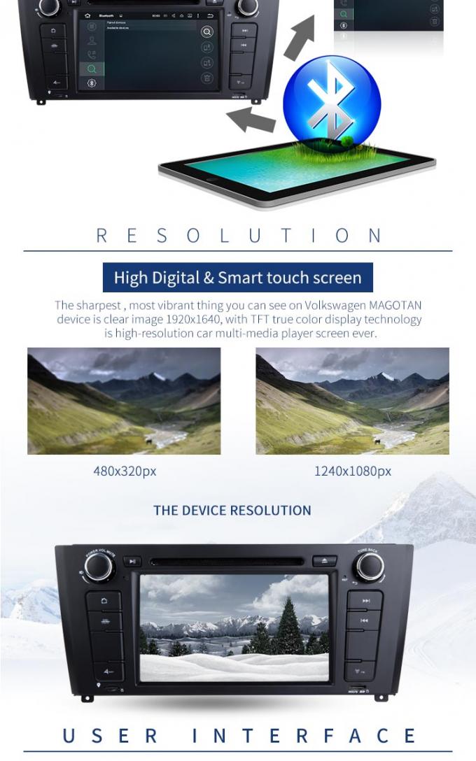7 lecteur DVD de l'écran tactile PX3 BMW GPS de pouce avec multi - système de langue