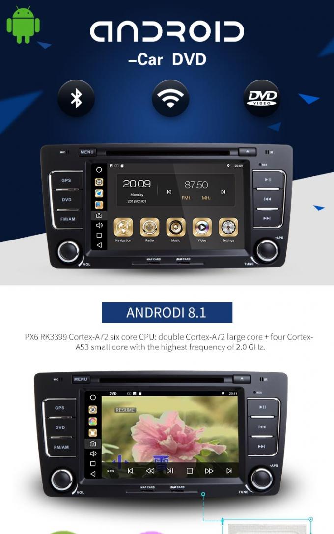 7 radio du lecteur DVD AM FM de Volkswagen d'écran tactile de pouce et navigation de GPS