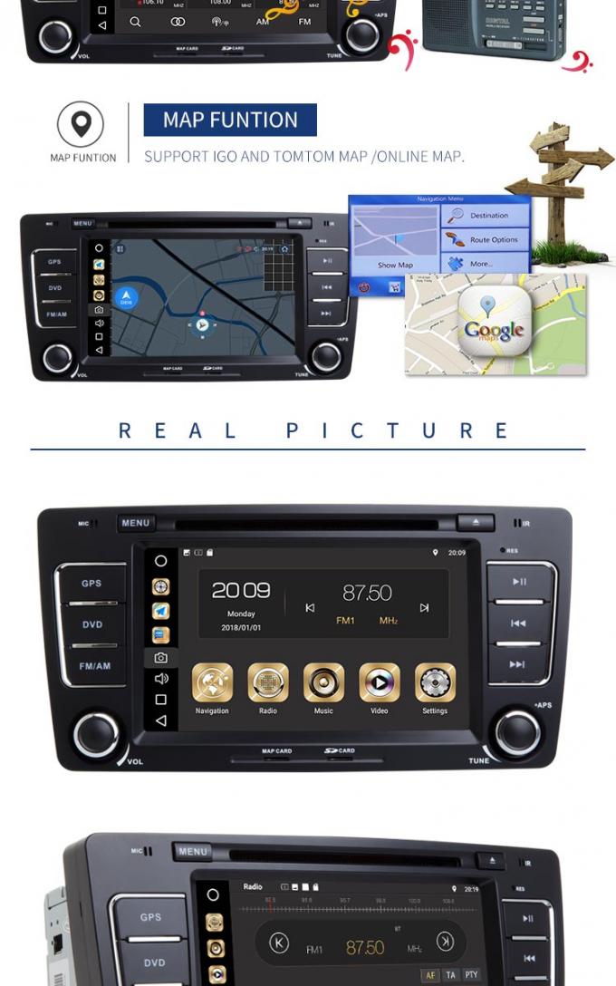 7 radio du lecteur DVD AM FM de Volkswagen d'écran tactile de pouce et navigation de GPS