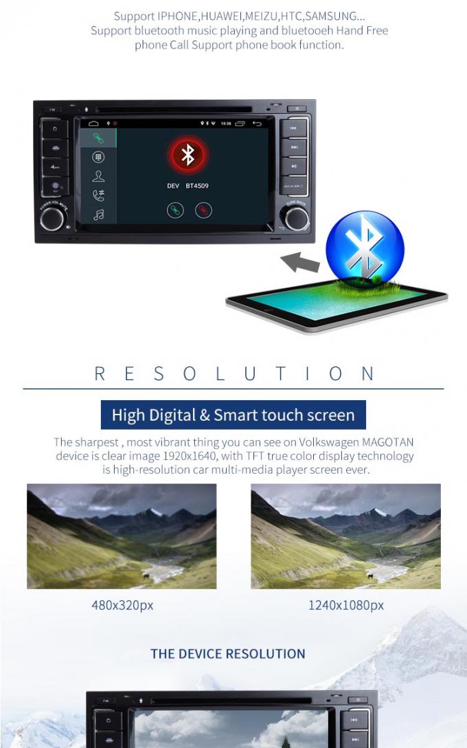 Lecteur DVD d'Android 8,1 VW Touareg Volkswagen avec la vidéo AUX. de Wifi BT GPS