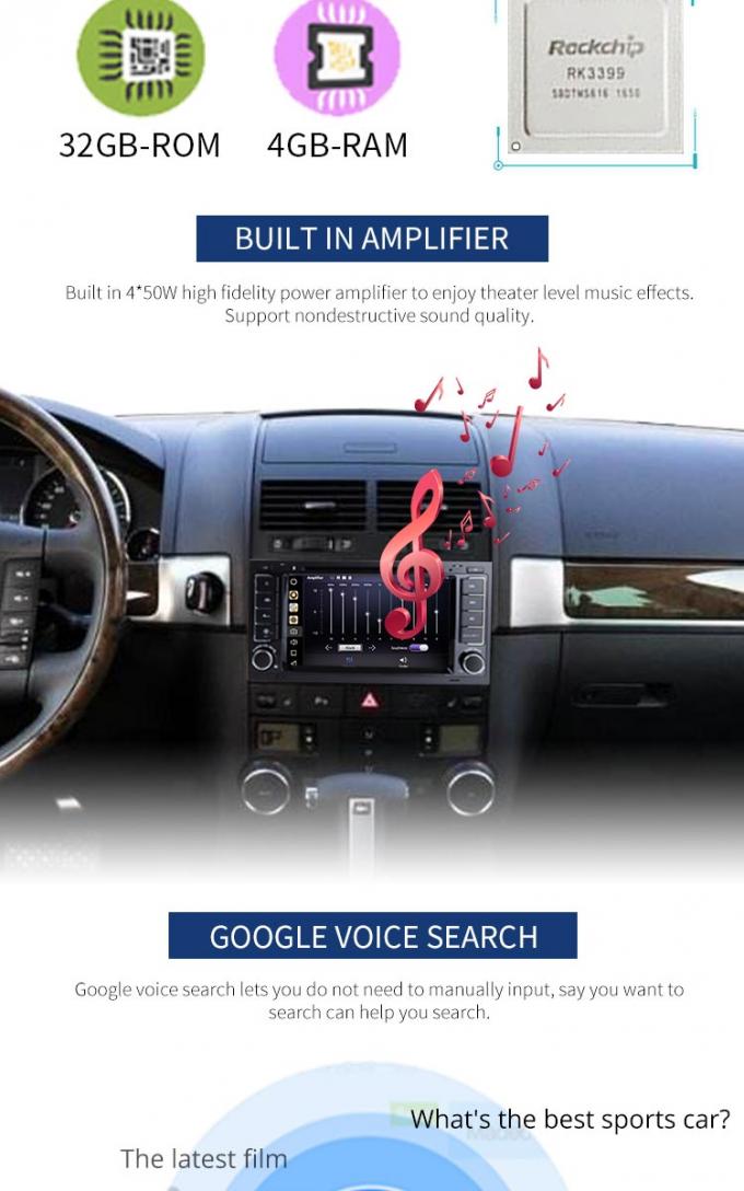 VW stéréo d'audio jouent au golf le lecteur DVD, lien de miroir de multimédia dans le lecteur DVD de voiture de tiret