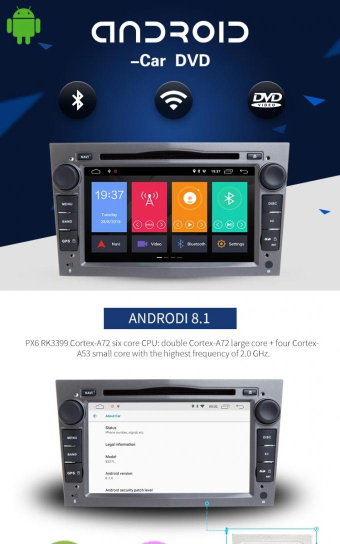 Joueur capacitif d'autoradio d'Opel d'écran avec les généralistes IPOB USB SWC de Dvd de voiture de BT