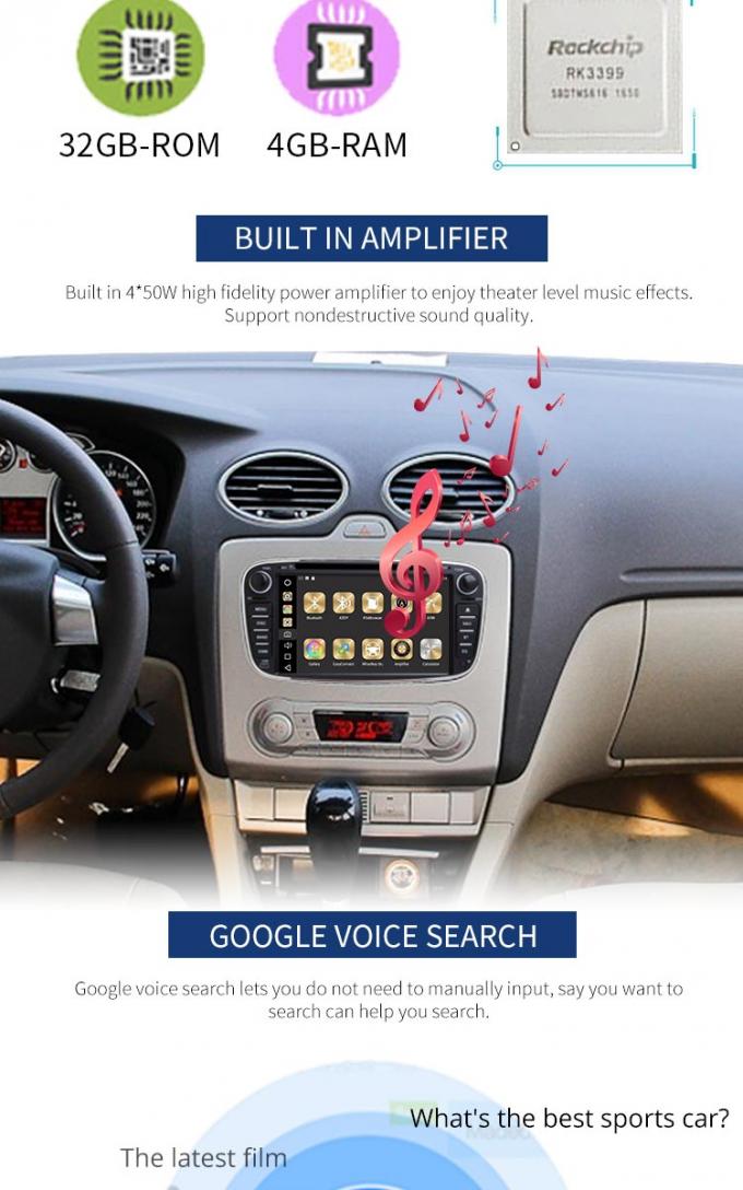 Tuner par radio intégré des plus nouveaux applis de soutien de lecteur DVD de voiture de Ford de radio d'AM FM