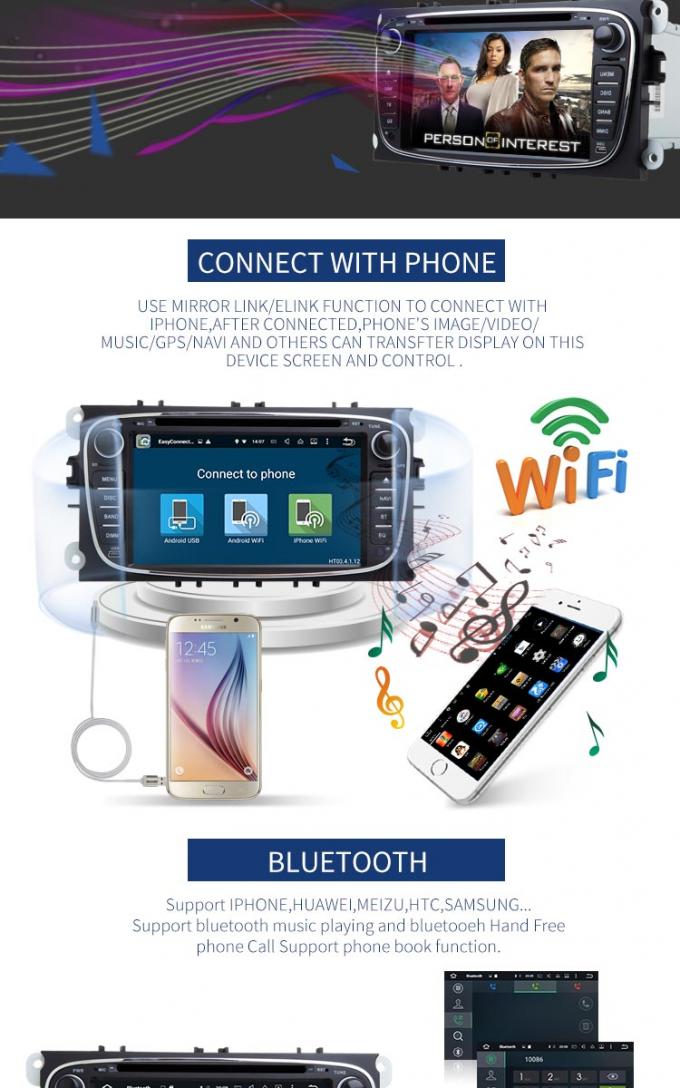 Stéréo de voiture d'écran tactile d'Usb de Canbus BT IPod avec des généralistes et Bluetooth
