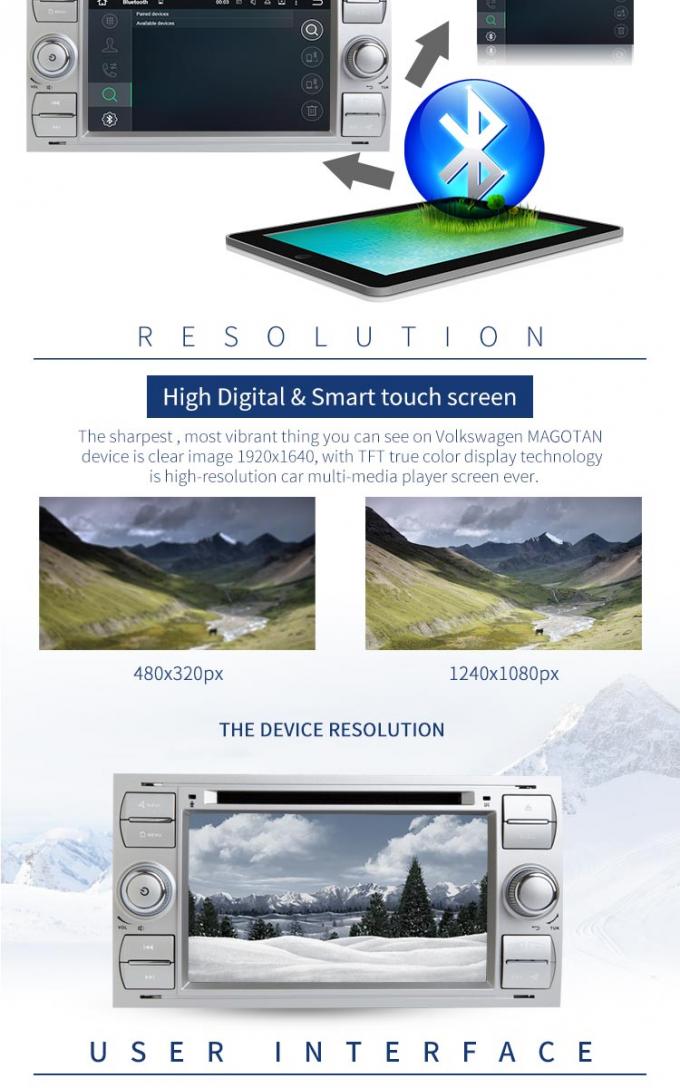 7 appui de lecteur DVD de voiture d'Android 7,1 Ford de pouce multi - langue et écran capacitif