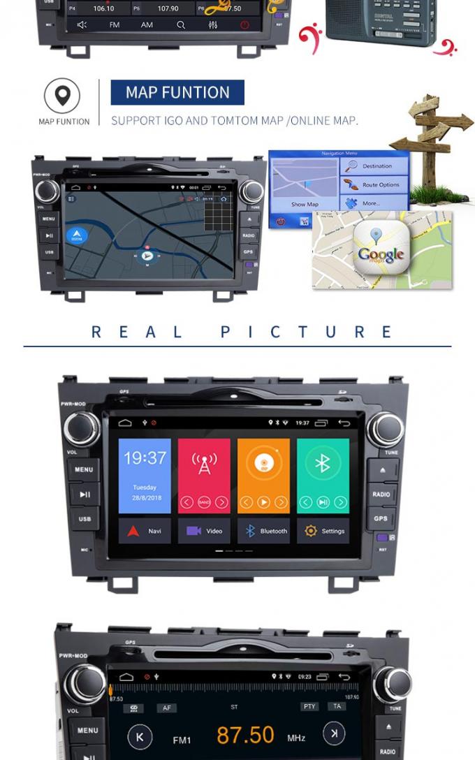 8 unité centrale de traitement de noyau de la radio PX6 huit du lecteur DVD AM FM de voiture de Honda d'écran tactile de pouce