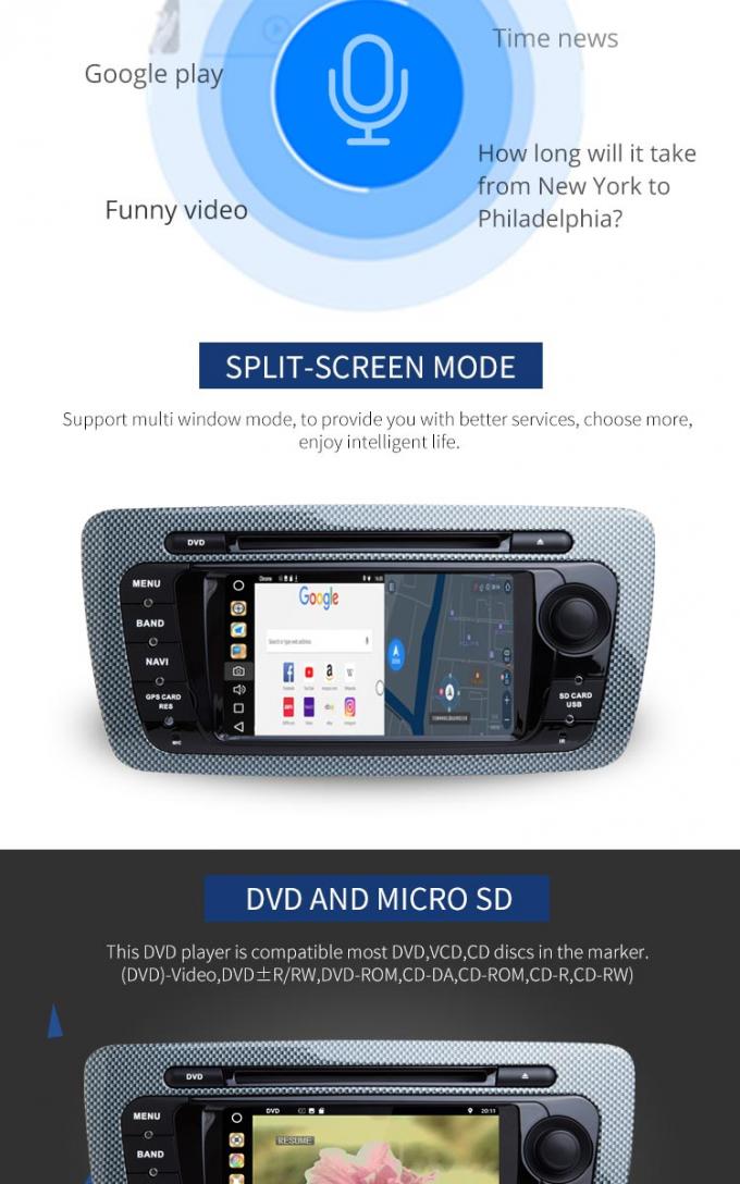 Lecteur DVD de voiture de SEAT IBIZA 8,1 Android avec l'écran tactile LD8.1P-5524 de 6,2 pouces