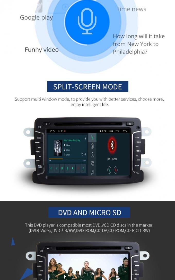 Chiffon Android de Renault lecteur DVD de voiture de 7 pouces avec la radio visuelle WiFi AUX.