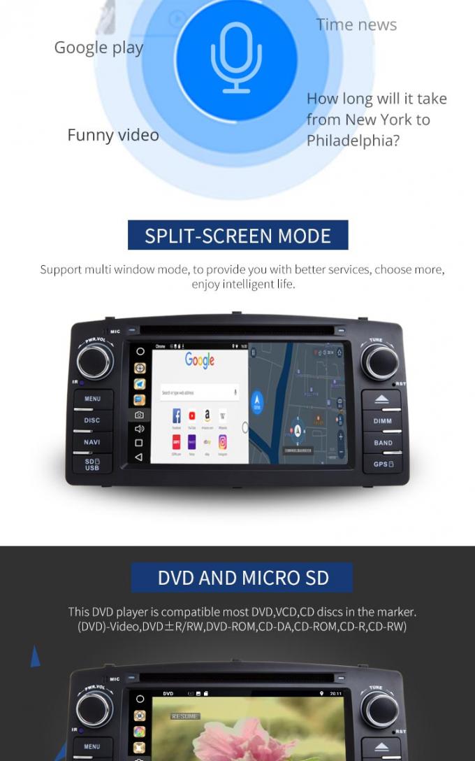 Lecteur DVD de voiture d'Android d'écran tactile de 7 pouces multi - langue TV-BOX OBD TPMS