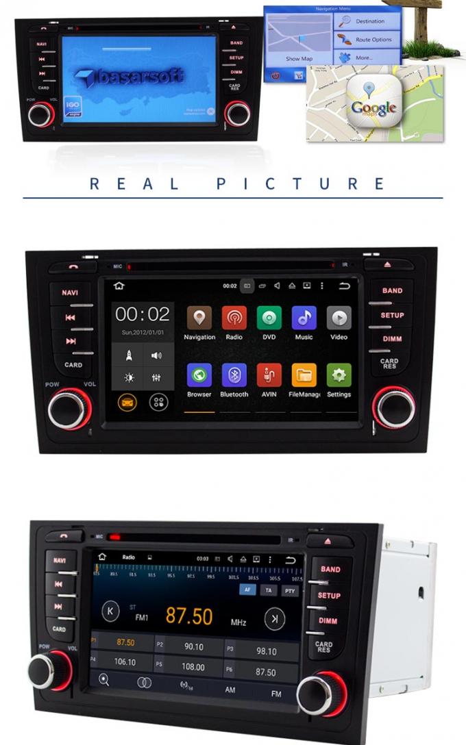 système de navigation de GPS de lecteur DVD de voiture de 2GB RAM A6 Audi avec le lien de miroir de radio d'écart-type USB