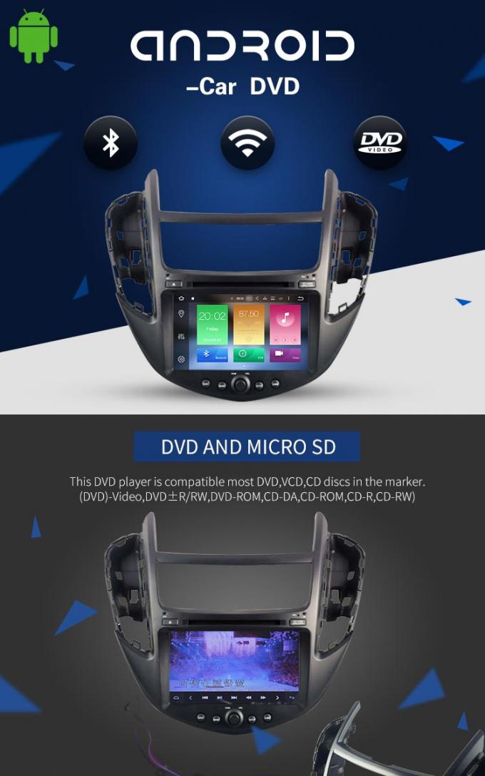 Lecteur DVD stéréo de voiture d'Android 8,0 Chevrolet Trax avec le système de navigation