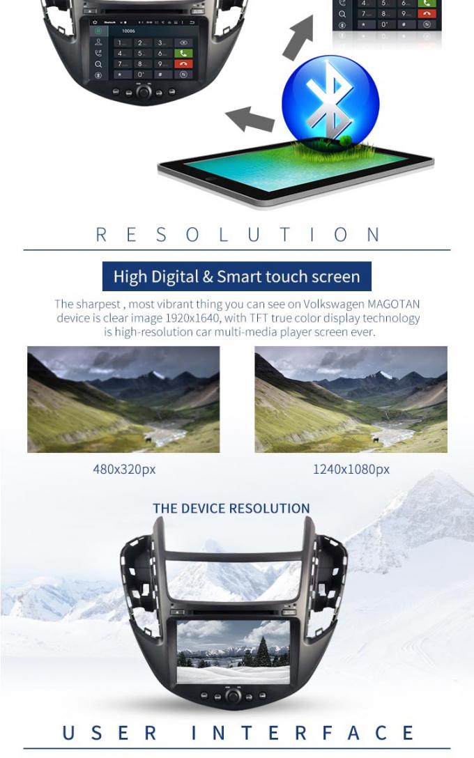 Lecteur DVD stéréo de voiture d'Android 8,0 Chevrolet Trax avec le système de navigation