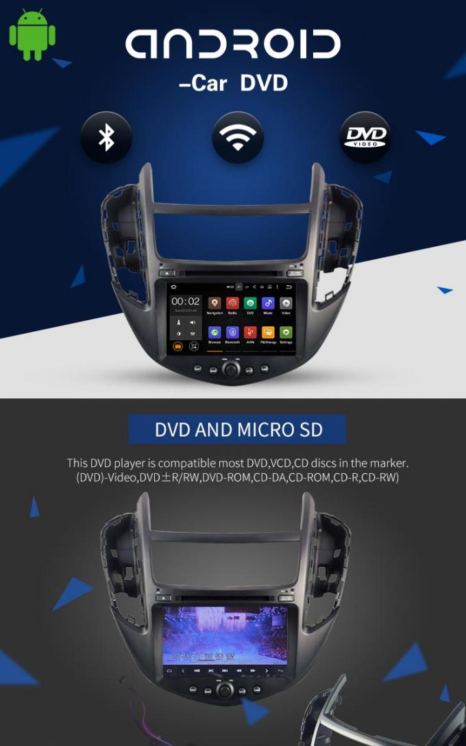 Lecteur DVD de voiture d'Android 7,1 Chevrolet avec le contrôle BT le RDS de volant