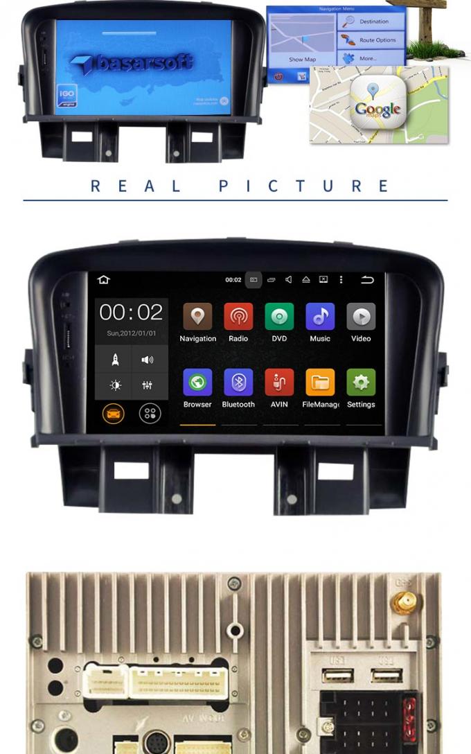 Lecteur DVD de voiture d'Android 7,1 Chevrolet avec le stéréo convenable d'OEM de boîte de GPS BT TV de moniteur