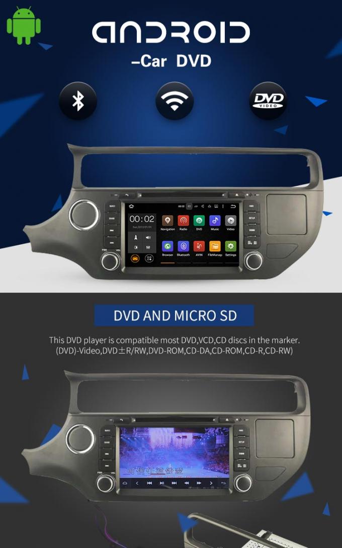 Lecteur DVD de navigation de lecteur DVD de voiture de PX3 4core Android pour KIA RIO avec le lien de miroir