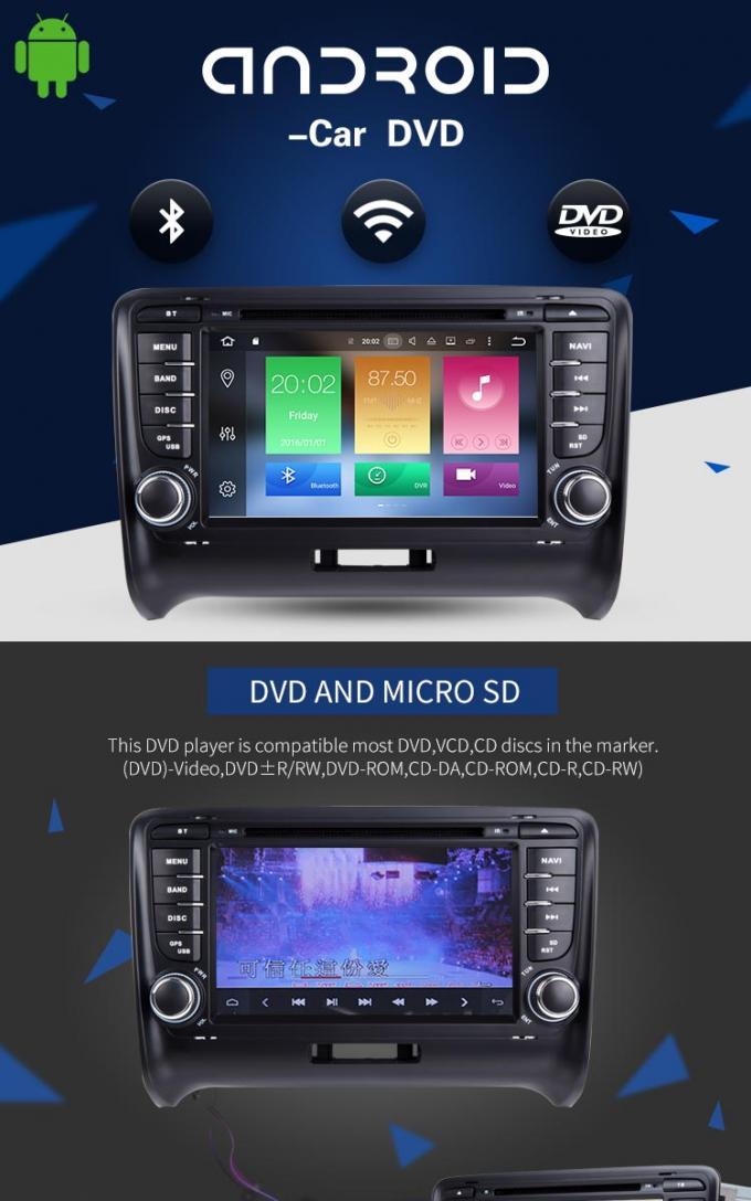 7 lecteur DVD d'Audi A4 de POUCE, St TDA7388 de lecteur DVD de BT WIFI pour Android