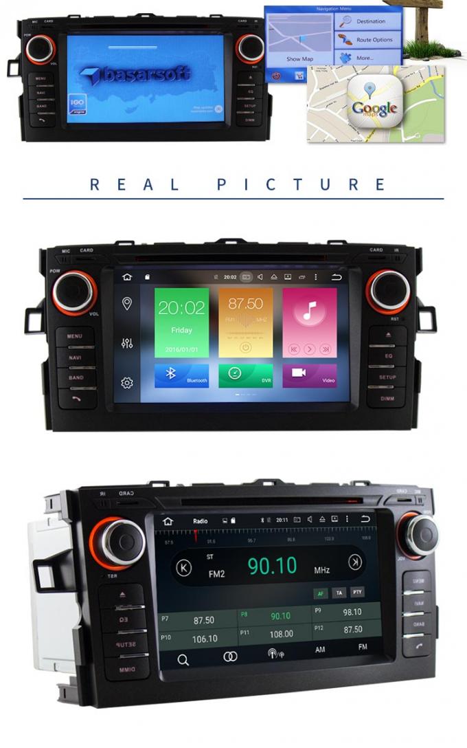 Lecteur DVD de voiture d'Android 8,0 Toyota avec 7 la radio de MP3 MP4 d'écran tactile de pouce